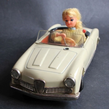 Schuco Texi Alfa Romeo 2000 Cabriolet 1958 Blechmodell mit Friktionsantrieb (3525)